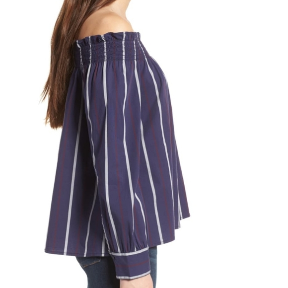 BP. Stripe Off The Shoulder Top - Picture 4 of 10